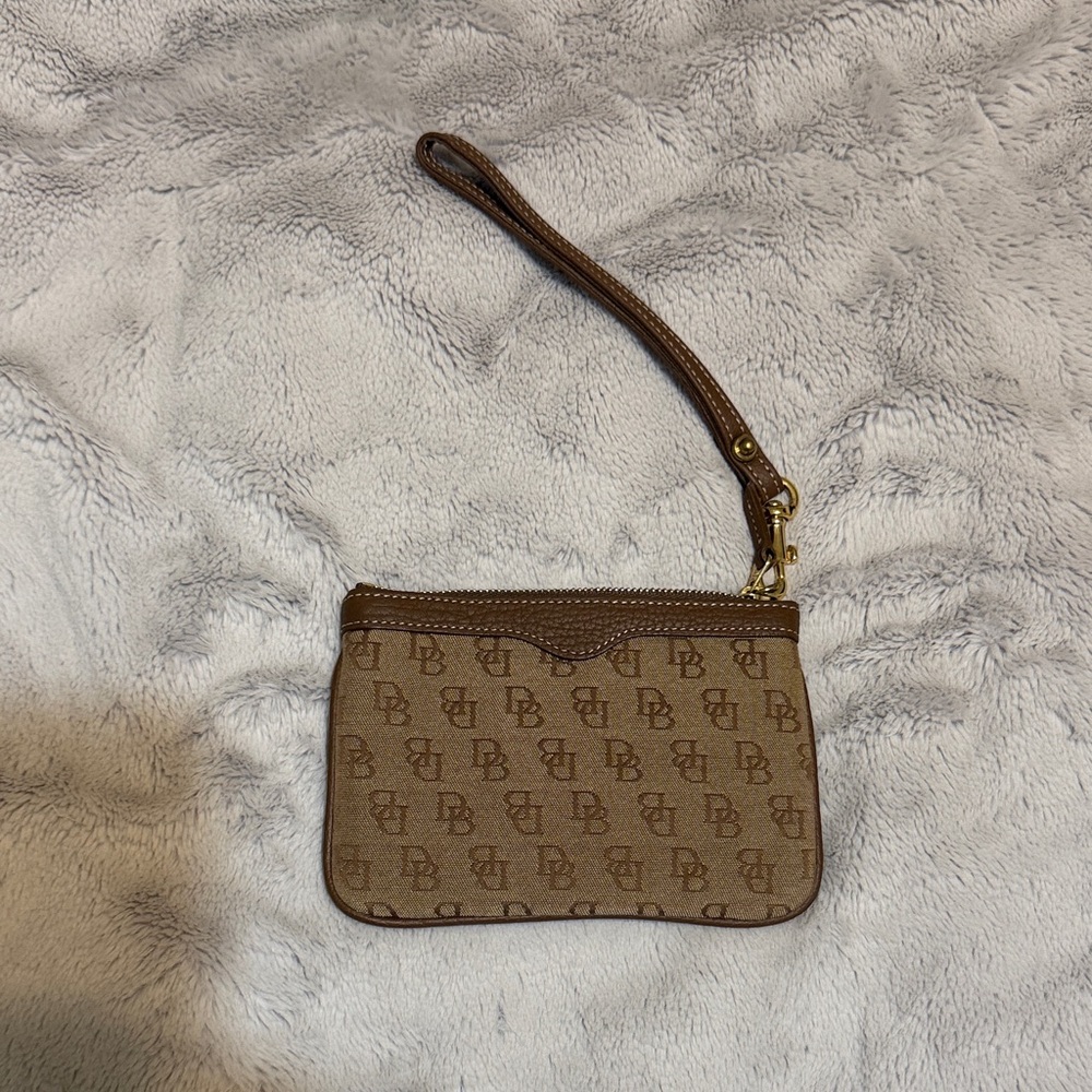Dooney & Bourke Tan Monogram Wristlet
